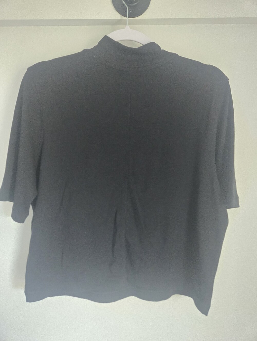 NWT. Nike Sportswear Essential Mock Neck Ribbed Top Black Women's XL - Picture 3 of 4